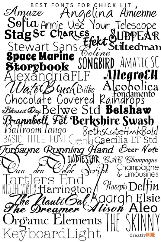 best free script fonts for chicklit