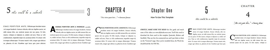 free book formatting templates