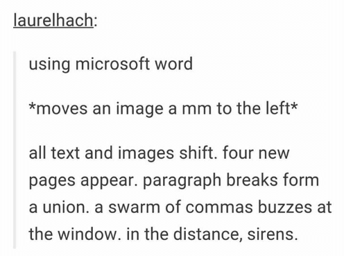 word formatting images